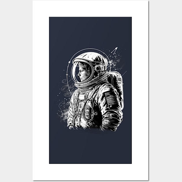 The Street Art Astronaut: A High-Tech Adventurer in Space Wall Art by Abili-Tees